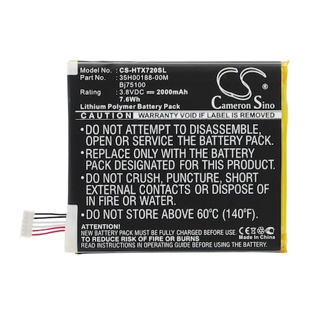 Bsc Preferred At&T One X Plus s728e Mobile Phone Replacement Battery CS-HTX720SL.1
